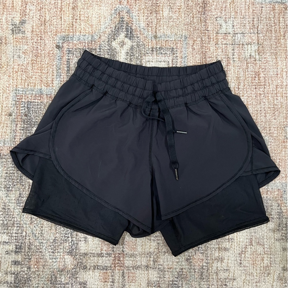 lululemon athletica Black Athletic Layered Shorts
